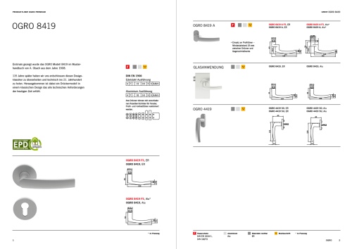 Katalog Seiten Drücker 8419 8420 PREMIUM OGRO 8419